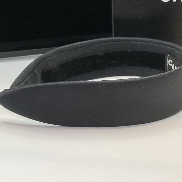 CHANEL Black Headband with Gold Logo Accent main image 7